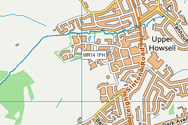 WR14 1FH map - OS VectorMap District (Ordnance Survey) WR14 1FH map - OS VectorMap District (Ordnance Survey)
