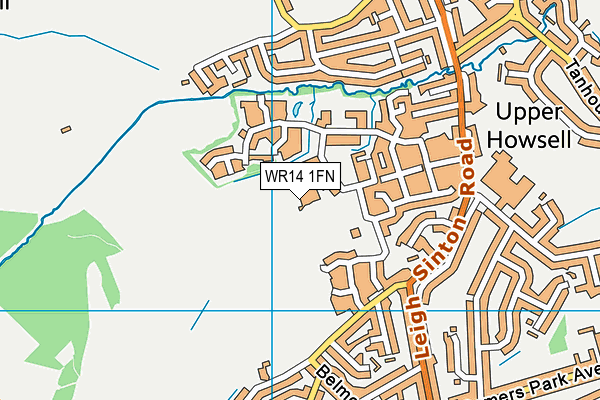 WR14 1FN map - OS VectorMap District (Ordnance Survey) WR14 1FN map - OS VectorMap District (Ordnance Survey)