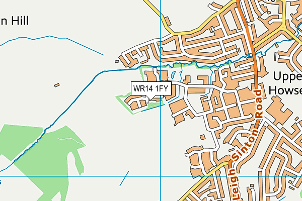 WR14 1FY map - OS VectorMap District (Ordnance Survey) WR14 1FY map - OS VectorMap District (Ordnance Survey)