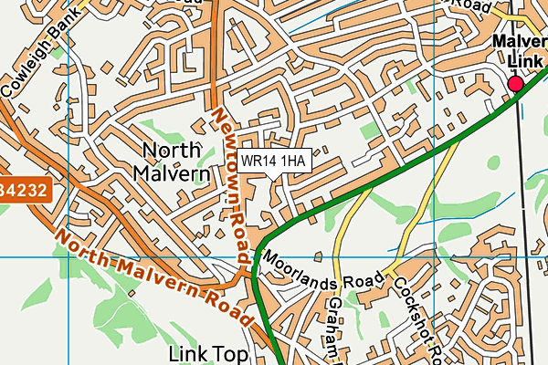 WR14 1HA map - OS VectorMap District (Ordnance Survey) WR14 1HA map - OS VectorMap District (Ordnance Survey)