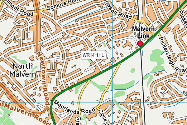 WR14 1HL map - OS VectorMap District (Ordnance Survey) WR14 1HL map - OS VectorMap District (Ordnance Survey)