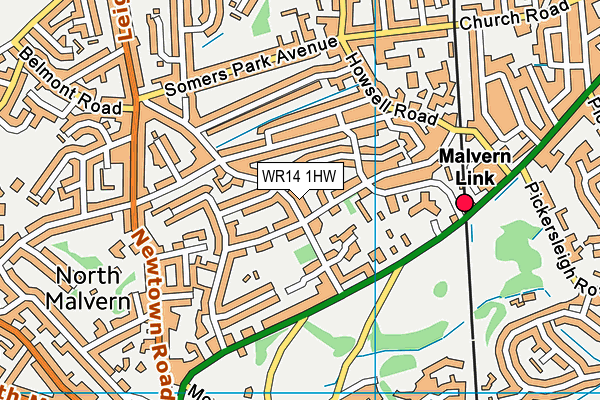 WR14 1HW map - OS VectorMap District (Ordnance Survey) WR14 1HW map - OS VectorMap District (Ordnance Survey)