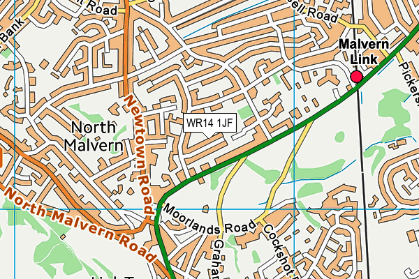 WR14 1JF map - OS VectorMap District (Ordnance Survey) WR14 1JF map - OS VectorMap District (Ordnance Survey)