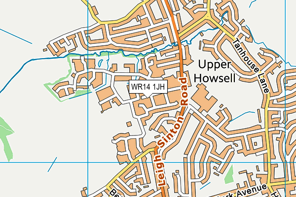 WR14 1JH map - OS VectorMap District (Ordnance Survey) WR14 1JH map - OS VectorMap District (Ordnance Survey)