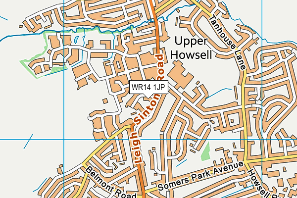 WR14 1JP map - OS VectorMap District (Ordnance Survey) WR14 1JP map - OS VectorMap District (Ordnance Survey)