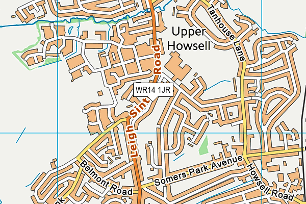 WR14 1JR map - OS VectorMap District (Ordnance Survey) WR14 1JR map - OS VectorMap District (Ordnance Survey)