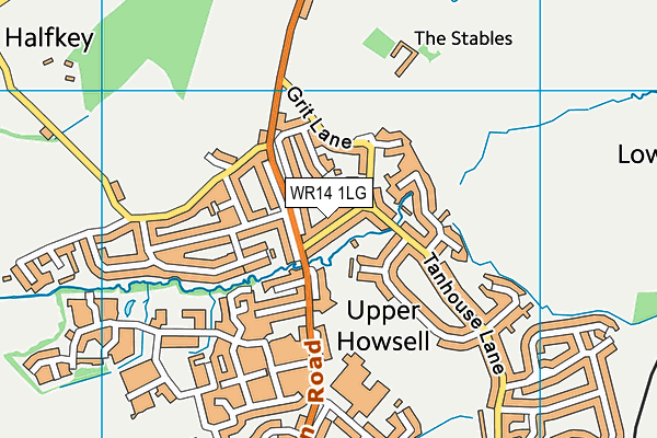 WR14 1LG map - OS VectorMap District (Ordnance Survey) WR14 1LG map - OS VectorMap District (Ordnance Survey)