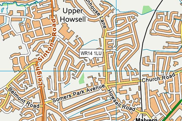 WR14 1LU map - OS VectorMap District (Ordnance Survey) WR14 1LU map - OS VectorMap District (Ordnance Survey)