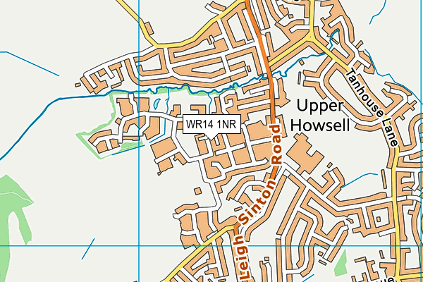 WR14 1NR map - OS VectorMap District (Ordnance Survey)