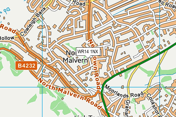 WR14 1NX map - OS VectorMap District (Ordnance Survey) WR14 1NX map - OS VectorMap District (Ordnance Survey)