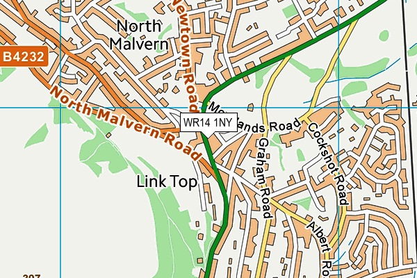WR14 1NY map - OS VectorMap District (Ordnance Survey) WR14 1NY map - OS VectorMap District (Ordnance Survey)