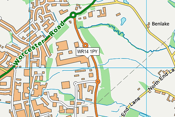 WR14 1PY map - OS VectorMap District (Ordnance Survey) WR14 1PY map - OS VectorMap District (Ordnance Survey)