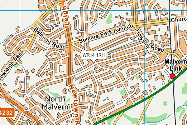 WR14 1RH map - OS VectorMap District (Ordnance Survey) WR14 1RH map - OS VectorMap District (Ordnance Survey)
