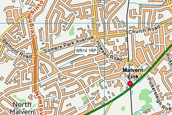 WR14 1RP map - OS VectorMap District (Ordnance Survey) WR14 1RP map - OS VectorMap District (Ordnance Survey)