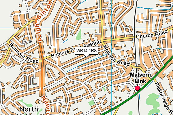WR14 1RS map - OS VectorMap District (Ordnance Survey) WR14 1RS map - OS VectorMap District (Ordnance Survey)