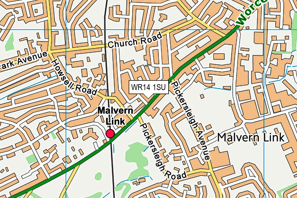 WR14 1SU map - OS VectorMap District (Ordnance Survey) WR14 1SU map - OS VectorMap District (Ordnance Survey)
