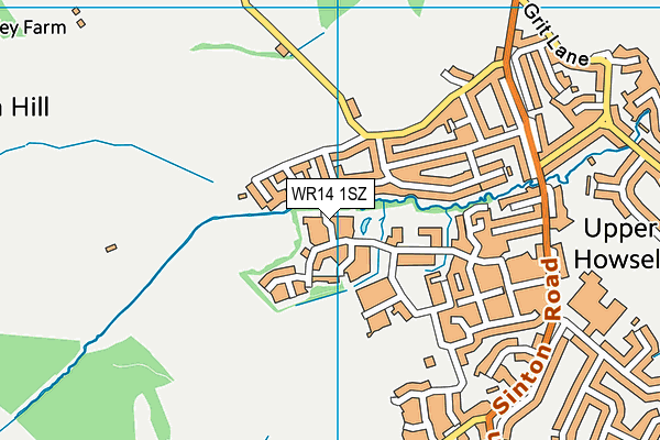 WR14 1SZ map - OS VectorMap District (Ordnance Survey) WR14 1SZ map - OS VectorMap District (Ordnance Survey)