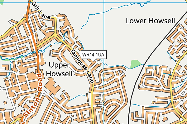 WR14 1UA map - OS VectorMap District (Ordnance Survey) WR14 1UA map - OS VectorMap District (Ordnance Survey)