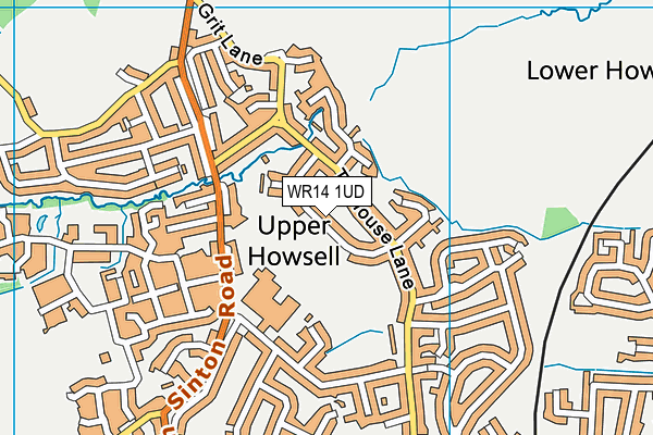 WR14 1UD map - OS VectorMap District (Ordnance Survey) WR14 1UD map - OS VectorMap District (Ordnance Survey)