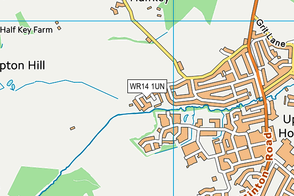 WR14 1UN map - OS VectorMap District (Ordnance Survey) WR14 1UN map - OS VectorMap District (Ordnance Survey)