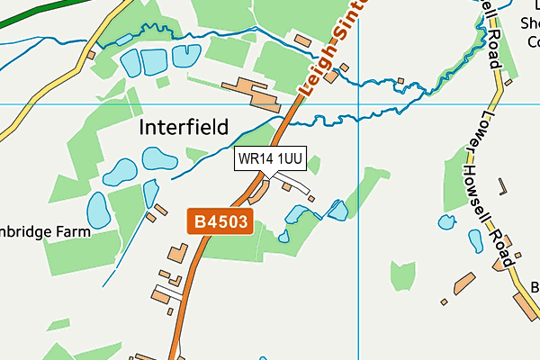 WR14 1UU map - OS VectorMap District (Ordnance Survey) WR14 1UU map - OS VectorMap District (Ordnance Survey)