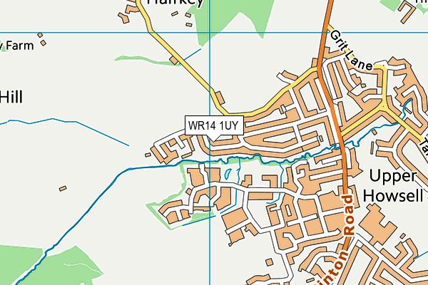 WR14 1UY map - OS VectorMap District (Ordnance Survey) WR14 1UY map - OS VectorMap District (Ordnance Survey)