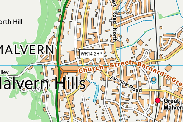 WR14 2HP map - OS VectorMap District (Ordnance Survey) WR14 2HP map - OS VectorMap District (Ordnance Survey)