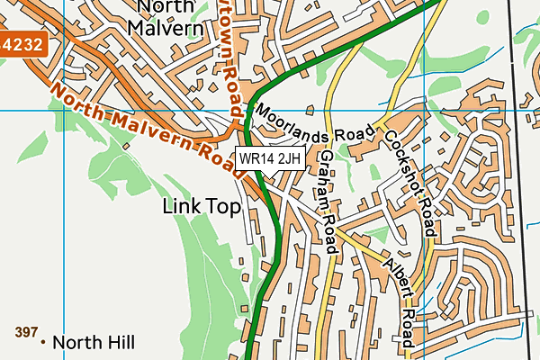 WR14 2JH map - OS VectorMap District (Ordnance Survey) WR14 2JH map - OS VectorMap District (Ordnance Survey)