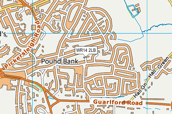 WR14 2LB map - OS VectorMap District (Ordnance Survey) WR14 2LB map - OS VectorMap District (Ordnance Survey)