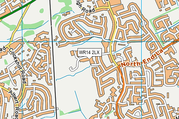 WR14 2LX map - OS VectorMap District (Ordnance Survey) WR14 2LX map - OS VectorMap District (Ordnance Survey)
