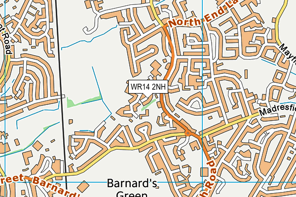 WR14 2NH map - OS VectorMap District (Ordnance Survey) WR14 2NH map - OS VectorMap District (Ordnance Survey)
