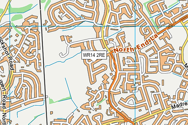 WR14 2RE map - OS VectorMap District (Ordnance Survey) WR14 2RE map - OS VectorMap District (Ordnance Survey)