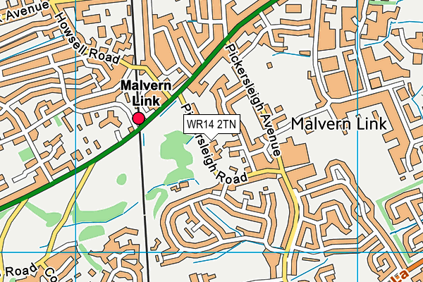 WR14 2TN map - OS VectorMap District (Ordnance Survey) WR14 2TN map - OS VectorMap District (Ordnance Survey)