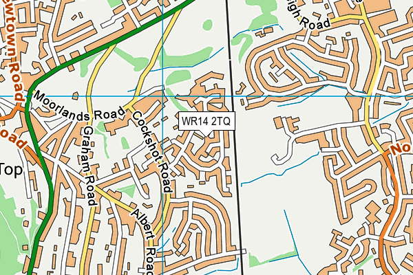 WR14 2TQ map - OS VectorMap District (Ordnance Survey) WR14 2TQ map - OS VectorMap District (Ordnance Survey)