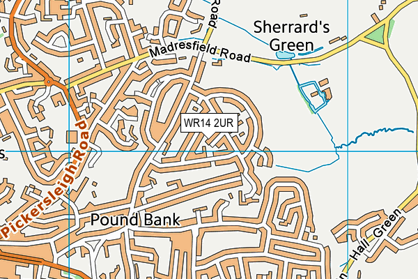 WR14 2UR map - OS VectorMap District (Ordnance Survey) WR14 2UR map - OS VectorMap District (Ordnance Survey)