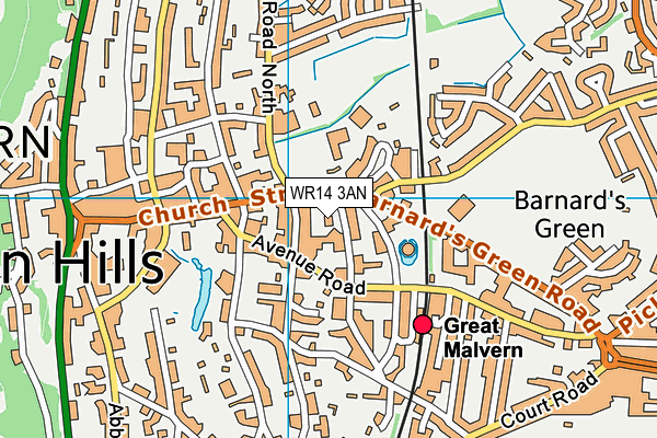 WR14 3AN map - OS VectorMap District (Ordnance Survey) WR14 3AN map - OS VectorMap District (Ordnance Survey)