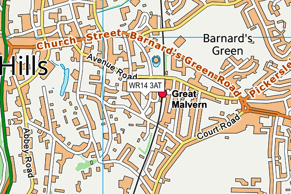 WR14 3AT map - OS VectorMap District (Ordnance Survey) WR14 3AT map - OS VectorMap District (Ordnance Survey)