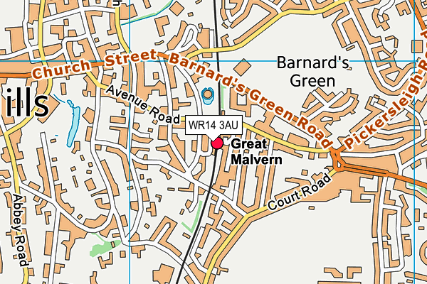 WR14 3AU map - OS VectorMap District (Ordnance Survey) WR14 3AU map - OS VectorMap District (Ordnance Survey)
