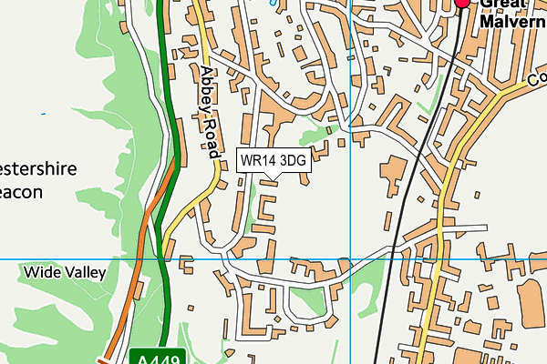 WR14 3DG map - OS VectorMap District (Ordnance Survey) WR14 3DG map - OS VectorMap District (Ordnance Survey)