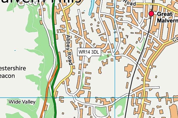 WR14 3DL map - OS VectorMap District (Ordnance Survey) WR14 3DL map - OS VectorMap District (Ordnance Survey)