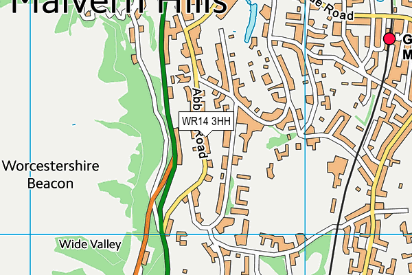 WR14 3HH map - OS VectorMap District (Ordnance Survey) WR14 3HH map - OS VectorMap District (Ordnance Survey)