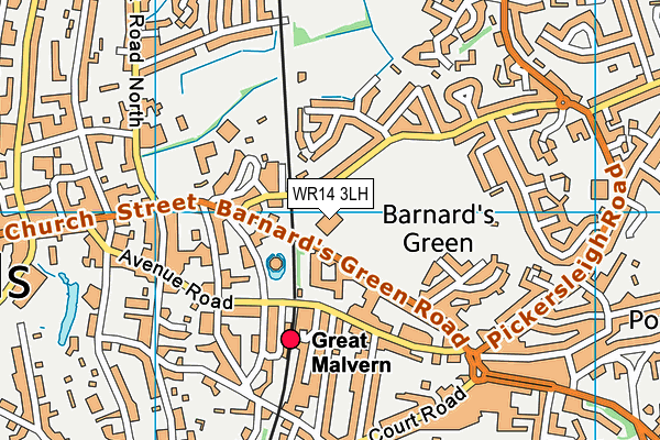 WR14 3LH map - OS VectorMap District (Ordnance Survey) WR14 3LH map - OS VectorMap District (Ordnance Survey)