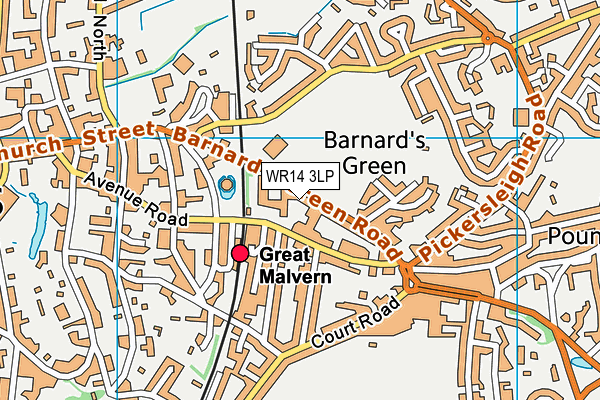 WR14 3LP map - OS VectorMap District (Ordnance Survey) WR14 3LP map - OS VectorMap District (Ordnance Survey)