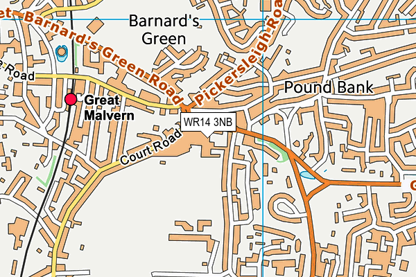 WR14 3NB map - OS VectorMap District (Ordnance Survey) WR14 3NB map - OS VectorMap District (Ordnance Survey)