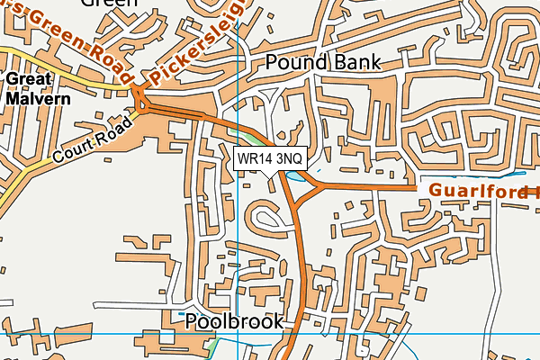 WR14 3NQ map - OS VectorMap District (Ordnance Survey)