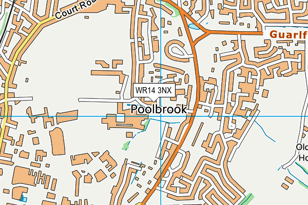 WR14 3NX map - OS VectorMap District (Ordnance Survey) WR14 3NX map - OS VectorMap District (Ordnance Survey)