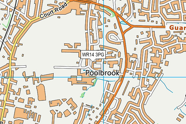 WR14 3PG map - OS VectorMap District (Ordnance Survey) WR14 3PG map - OS VectorMap District (Ordnance Survey)