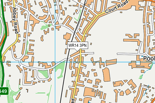 WR14 3PN map - OS VectorMap District (Ordnance Survey) WR14 3PN map - OS VectorMap District (Ordnance Survey)