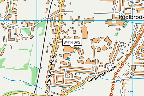 WR14 3PS map - OS VectorMap District (Ordnance Survey) WR14 3PS map - OS VectorMap District (Ordnance Survey)
