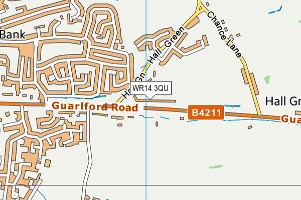 WR14 3QU map - OS VectorMap District (Ordnance Survey) WR14 3QU map - OS VectorMap District (Ordnance Survey)